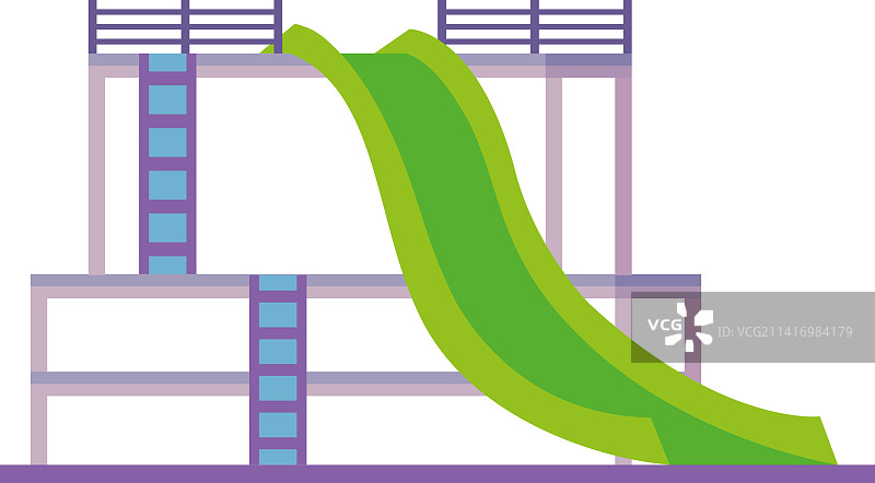 绿色滑梯图片素材