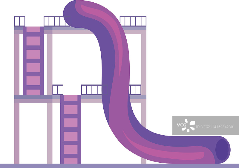 紫色操场滑梯图片素材