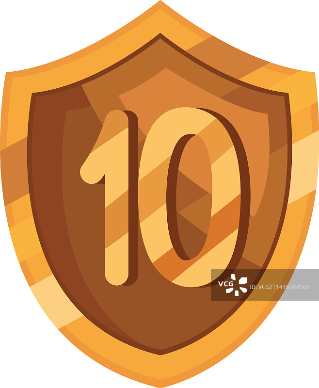 十周年金色徽章图片素材