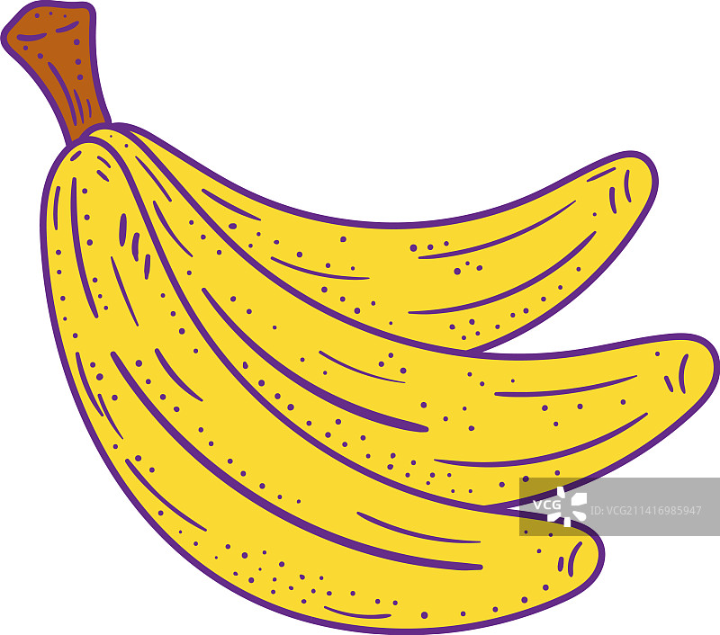香蕉，九十年代波普艺术图片素材