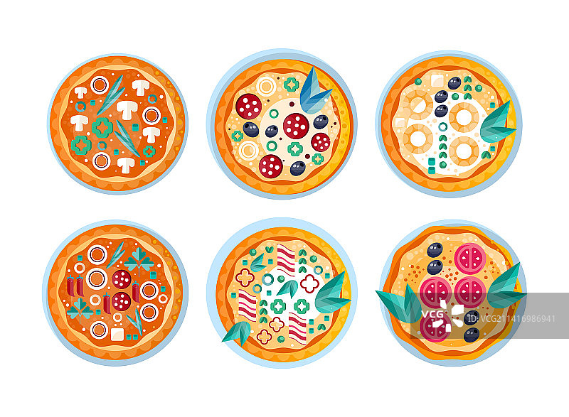 诱人的意大利圆形披萨图片素材