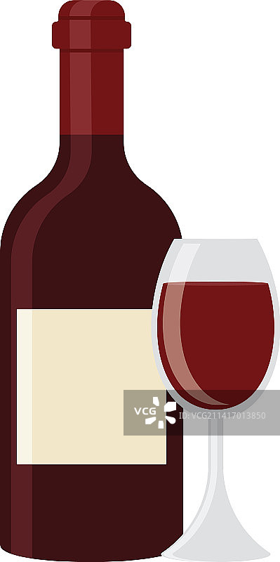 葡萄酒瓶和玻璃杯图片素材