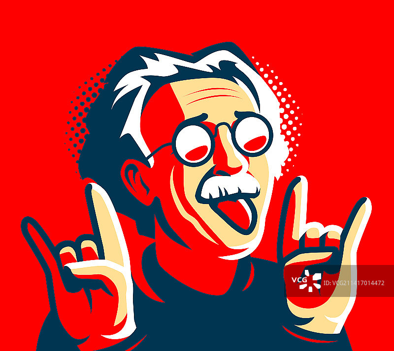 有趣的科学家爱因斯坦肖像图片素材