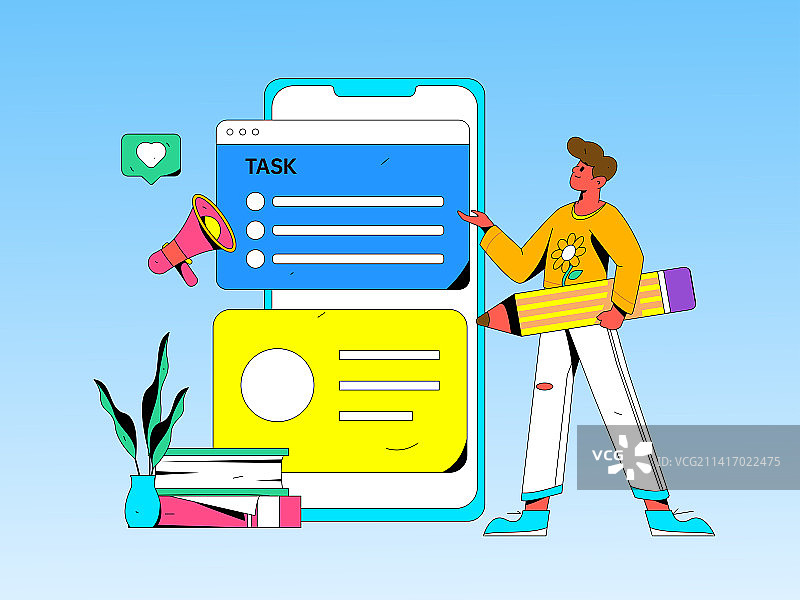 商务工作的人物扁平矢量概念运营插画图片素材