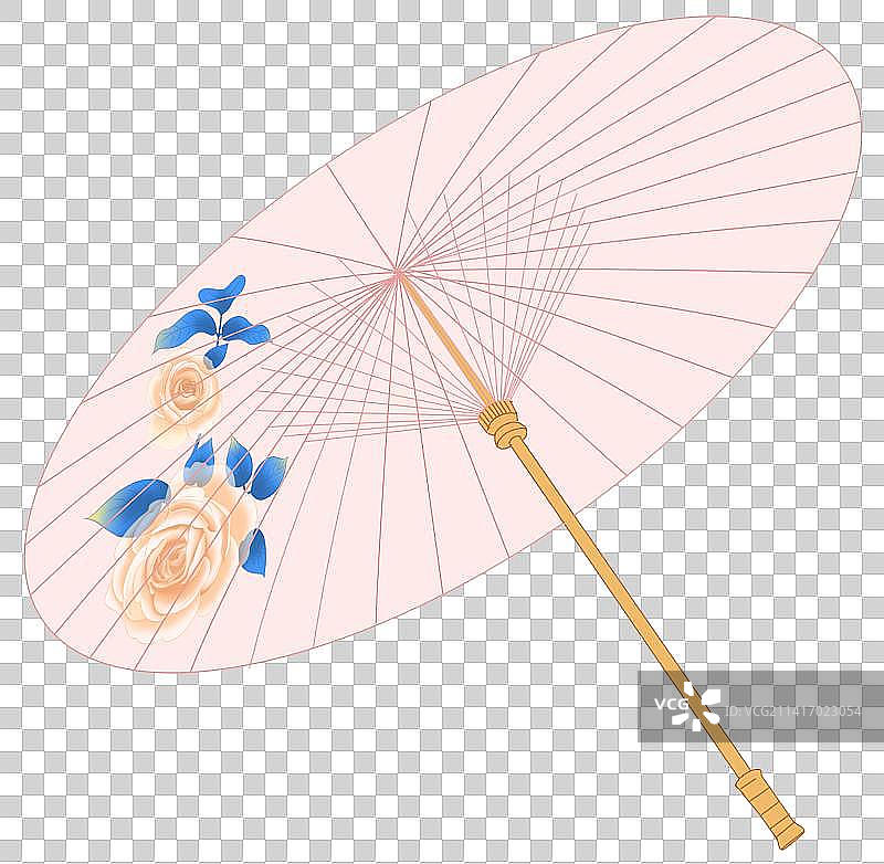 传统工艺油纸伞雨伞工艺品元素插画图片素材