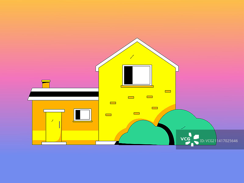 屋子建筑矢量概念运营插画图片素材
