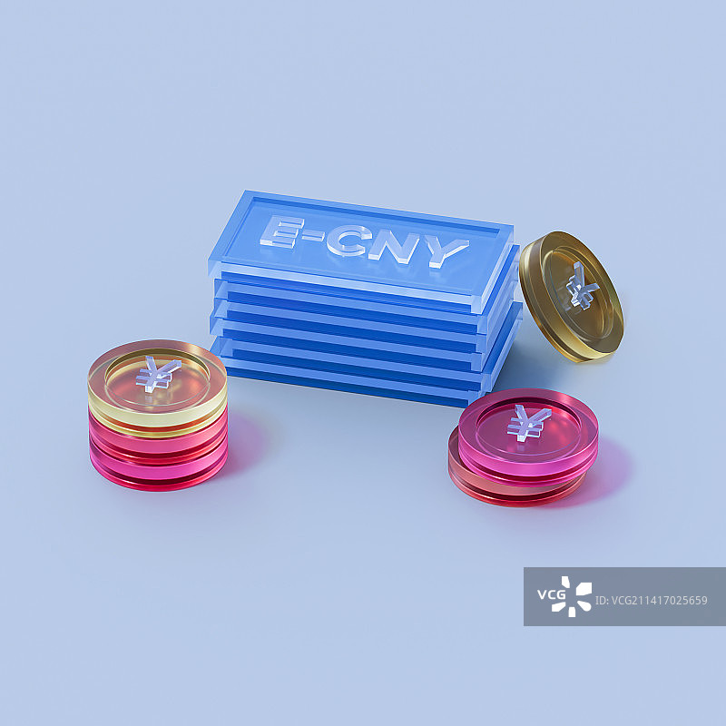 数字货币3D渲染图片素材