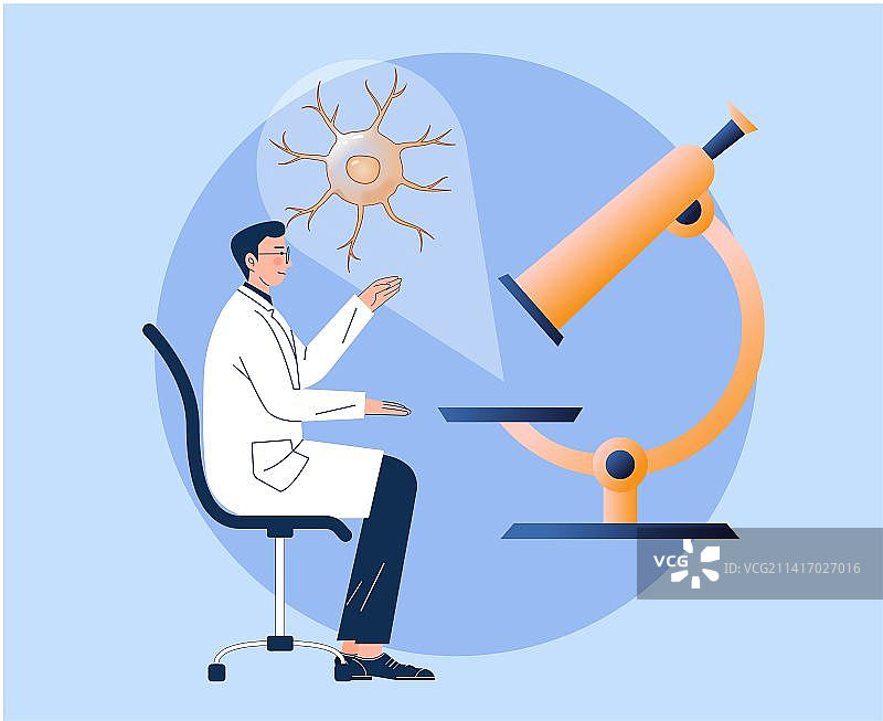 高清科研插画 科技插图 实验室插画图片素材