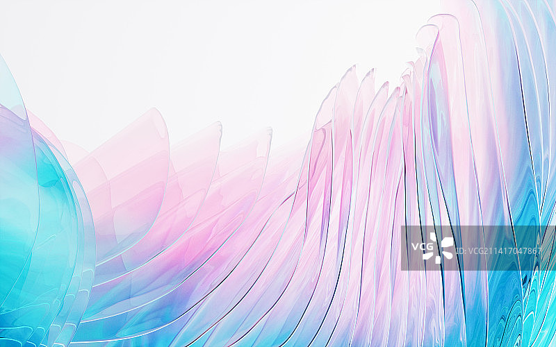 多层玻璃渐变曲面3D渲染图片素材