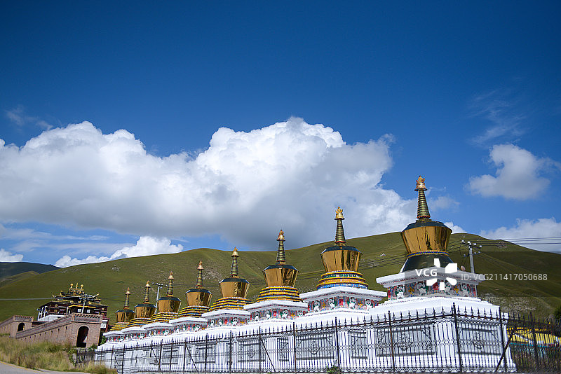 青海海北阿柔大寺寺庙图片素材