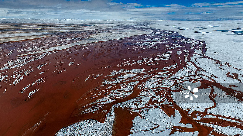 青藏高原可可西里长江源楚玛尔河图片素材