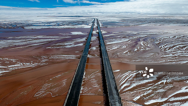 青藏高原可可西里长江源楚玛尔河图片素材