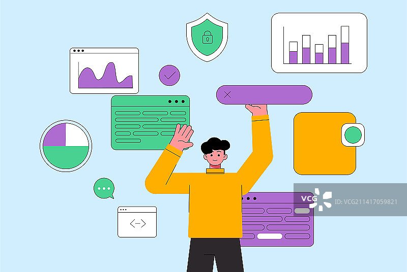 人物商务分析图片素材