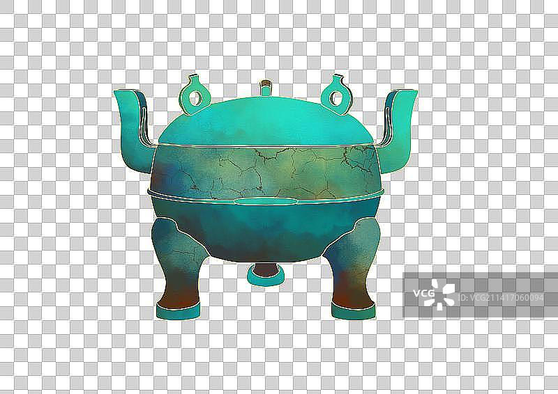 河北省博物馆文物中山王铁足大鼎图片素材