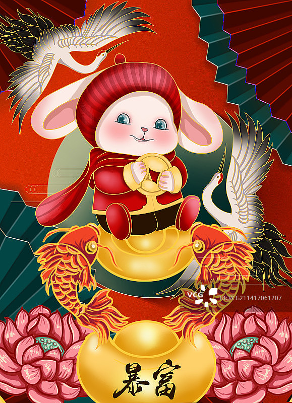 兔年春节贺岁图片素材