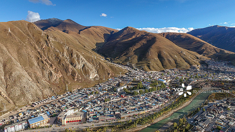 青海省玉树州玉树城市风光图片素材