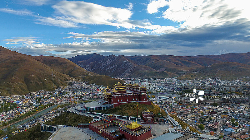 青海省玉树州玉树城市风光图片素材