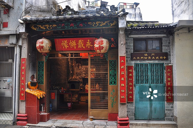 澳门三巴门土地庙图片素材