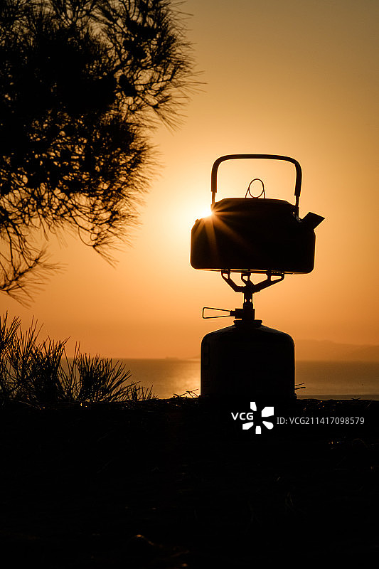 黑色木质背景清新香茶玻璃茶壶图片素材