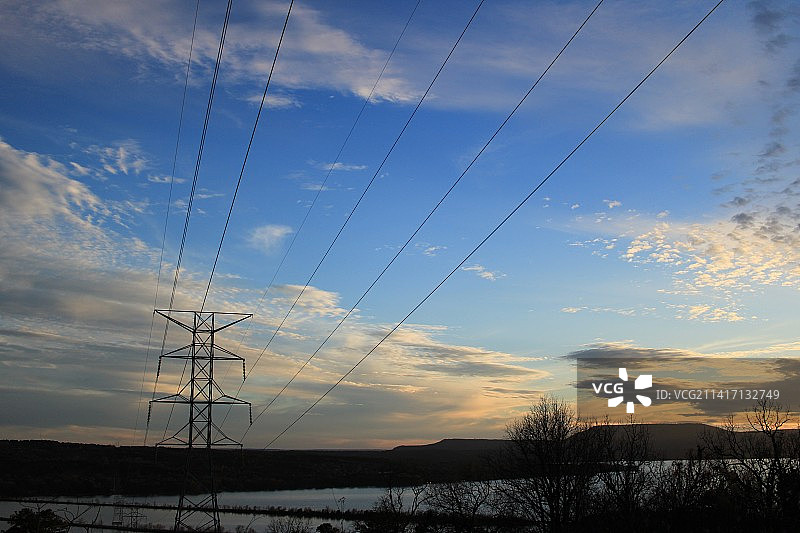 美国阿肯色州的晴朗天空图片素材