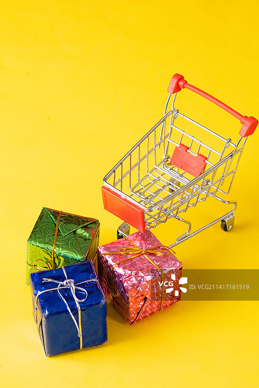 双十一购物车图片素材