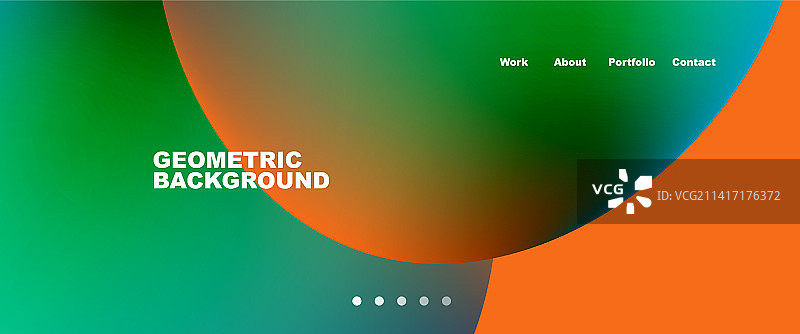 液体形状与流动梯度颜色圆形图片素材