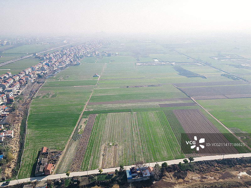 中国乡村实景航拍风光图片素材