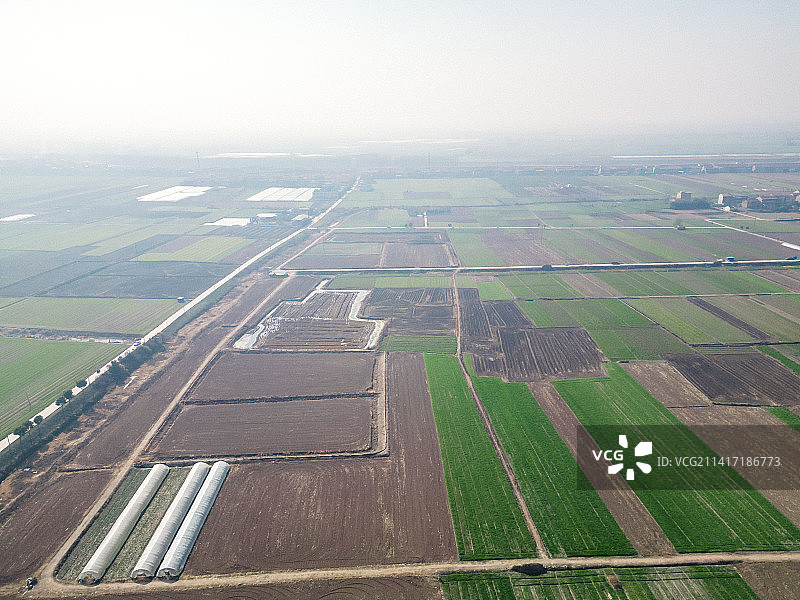 中国长江中下游平原航拍风光图片素材