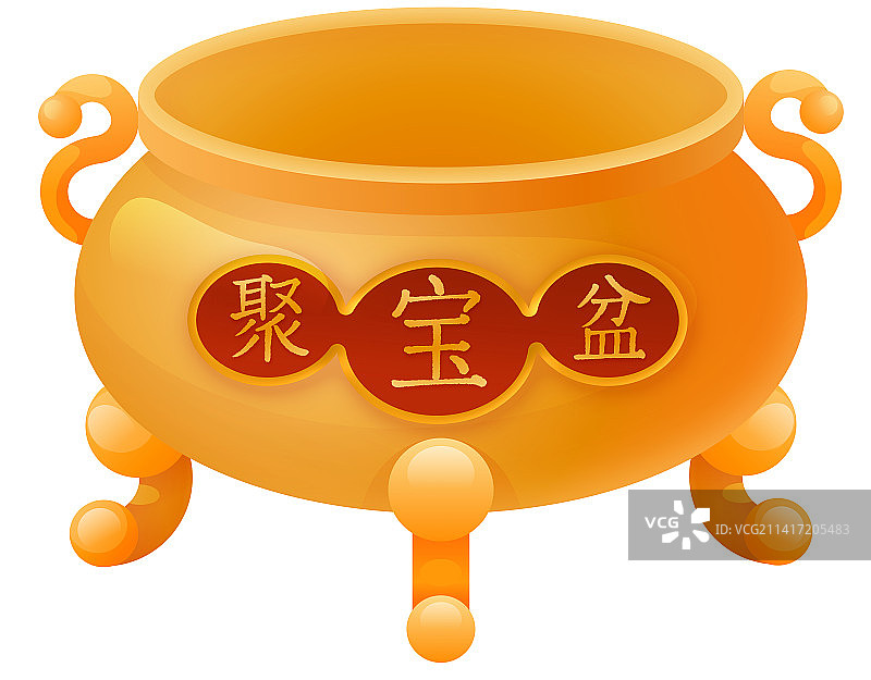 空聚宝盆矢量图片素材