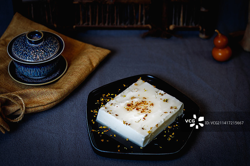 手磨杏仁豆腐图片素材