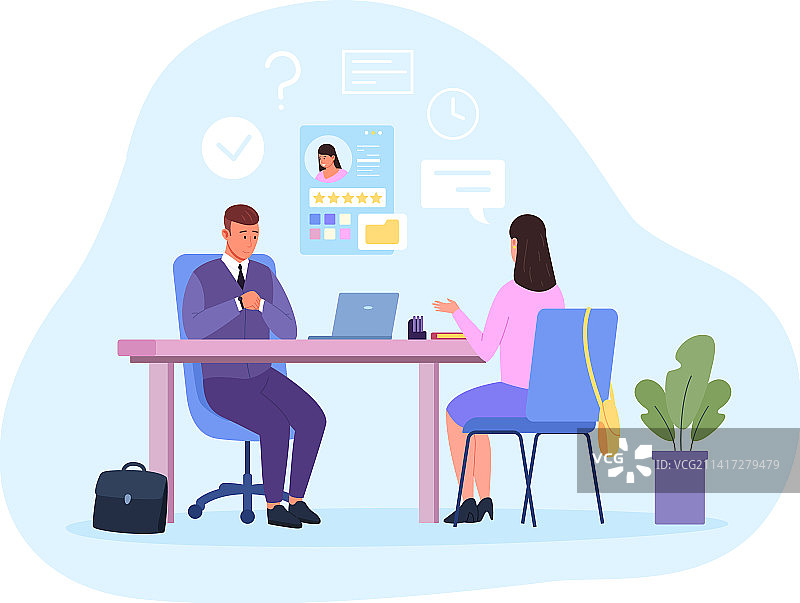 经理面试招聘图片素材