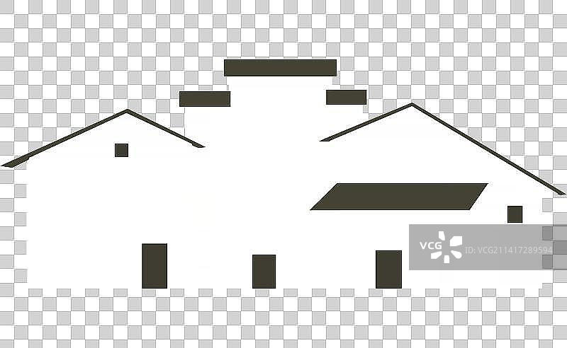 徽派建筑乡村房子建筑元素图片素材