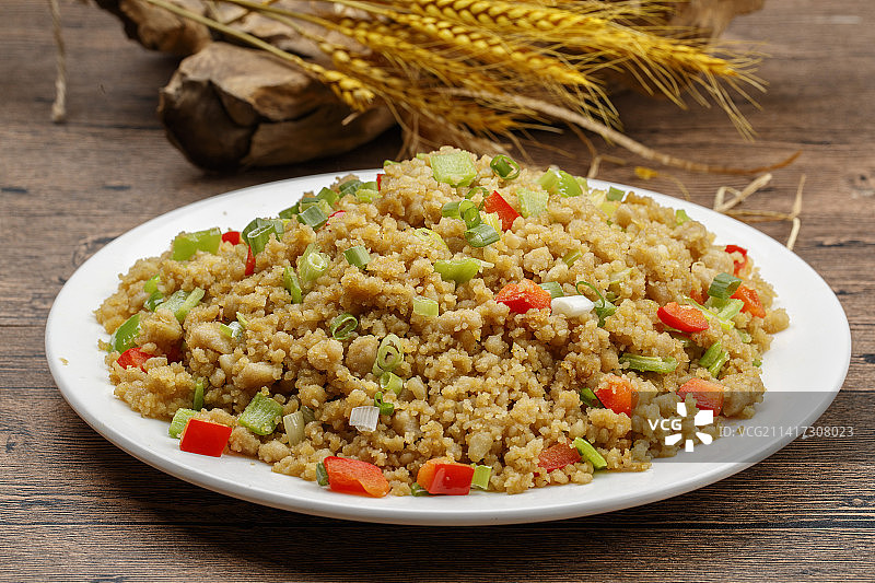 麻油炒傀儡（莜面土豆泥）图片素材