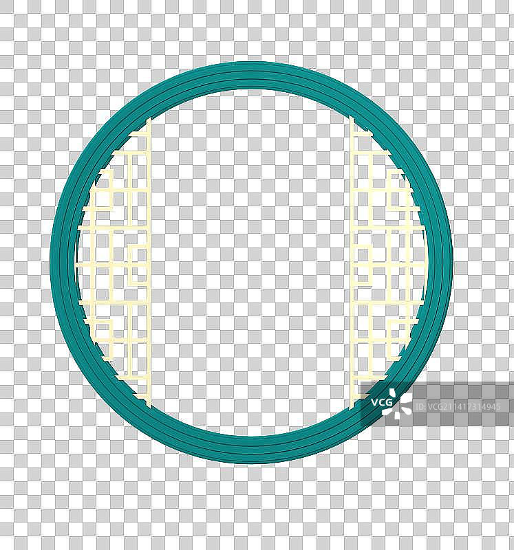 花窗中国风3D边框图片素材