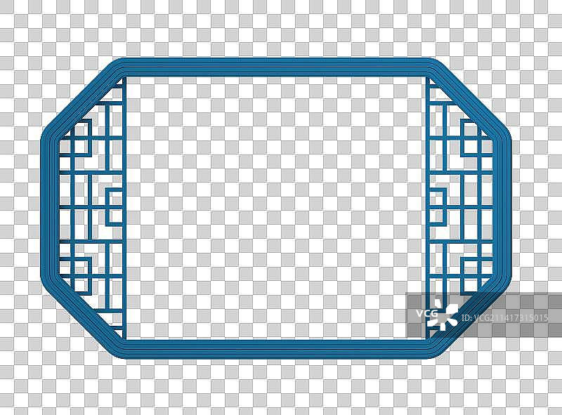 花窗中国风3D边框图片素材