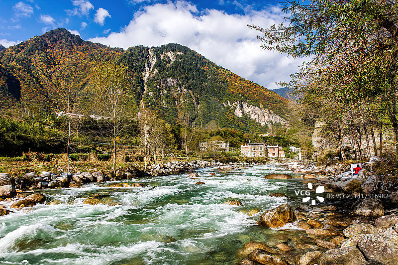 四川阿坝孟屯河谷图片素材