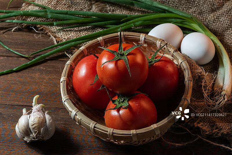 番茄炒蛋材料图片素材