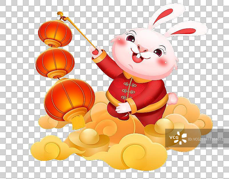 2023年兔年春节生肖元素-兔子图片素材
