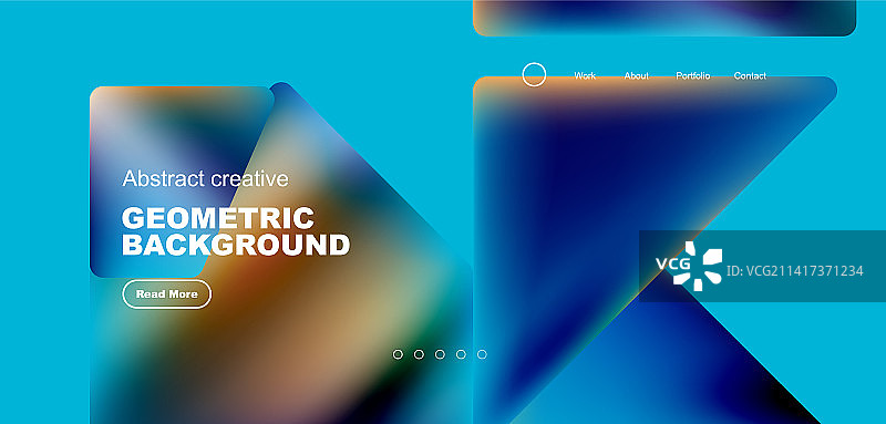 三角形与流动的颜色几何抽象图片素材