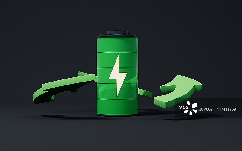 电池与电力能源3D渲染图片素材