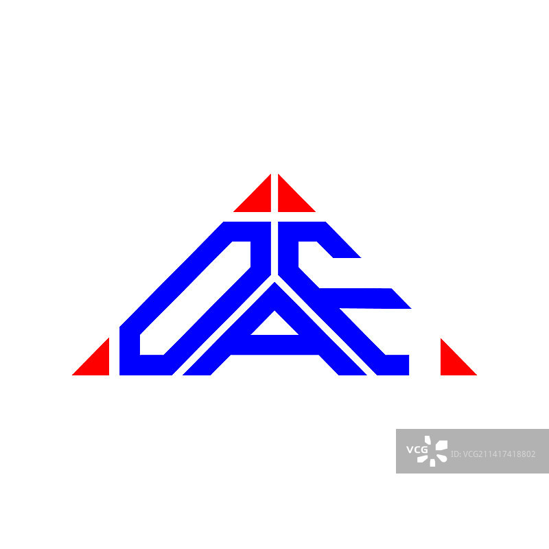 OAF字母创意图形标志设计图片素材