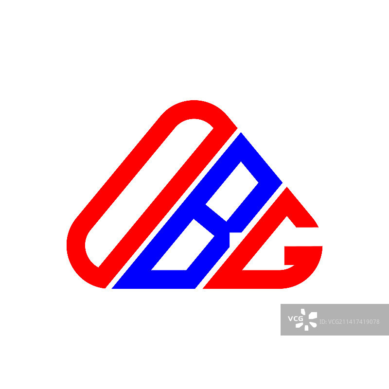具有图形OBG的OBG字母logo创意设计图片素材
