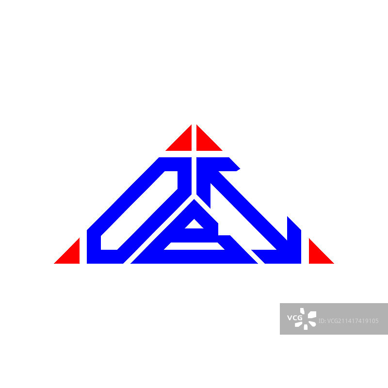 具有图形元素的OBI字母logo创意设计图片素材