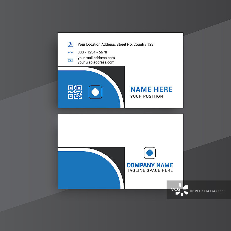 代理公司名片简洁优雅设计模板图片素材