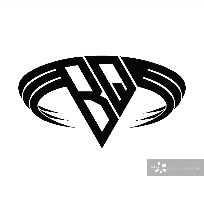 BQ字母标志，三角形切片单标设计图片素材