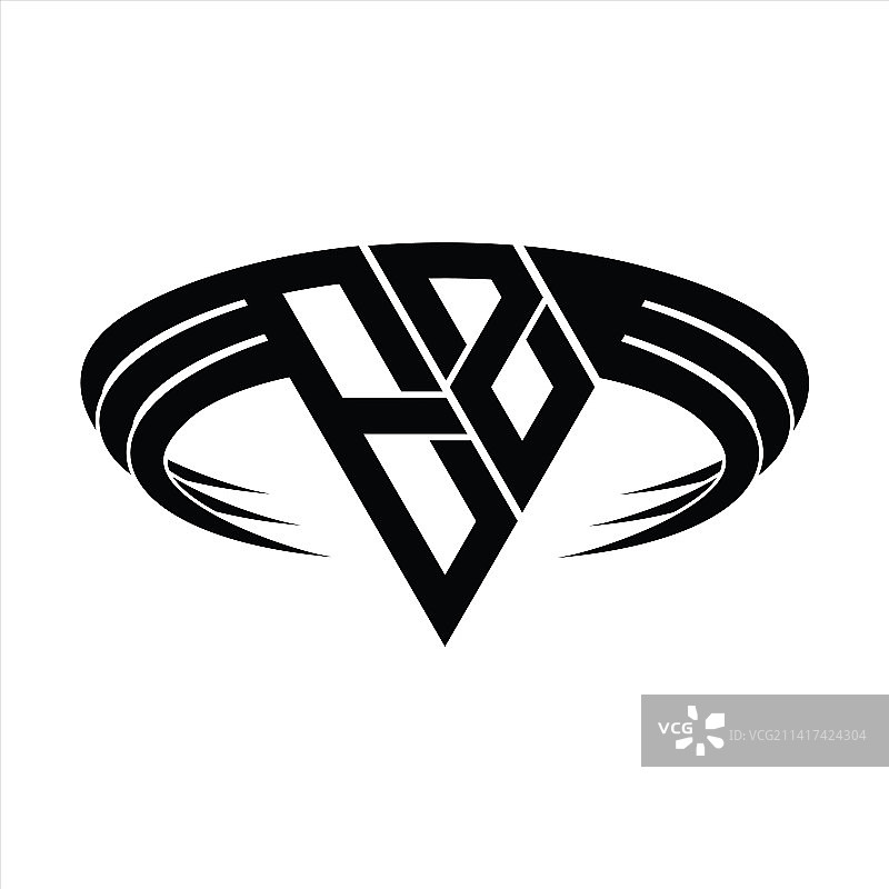 EZ三角形切片首字母标志图片素材