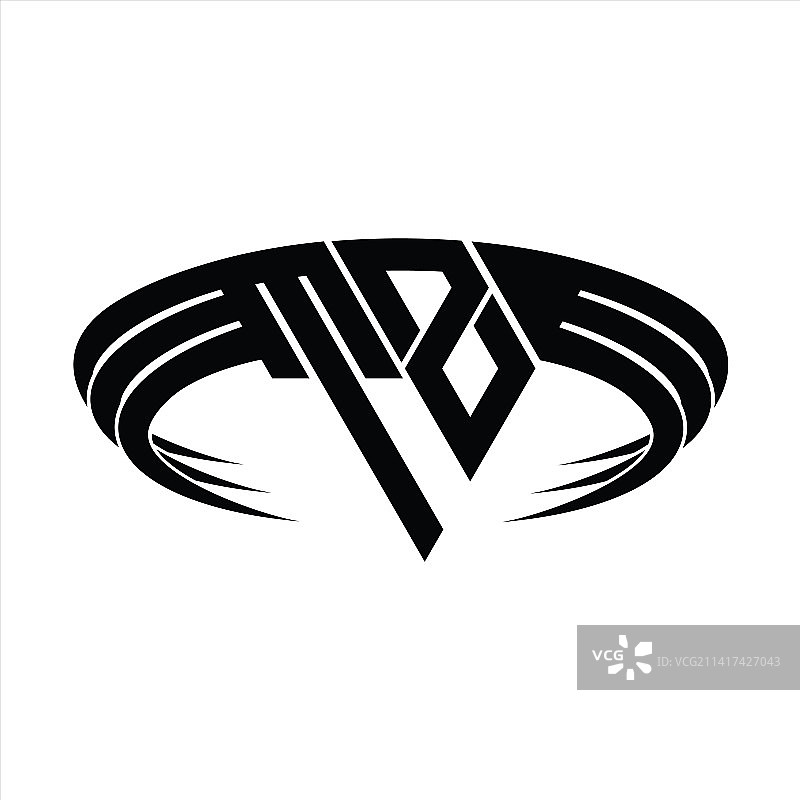 TZ标志字母组合（三角形切片）图片素材