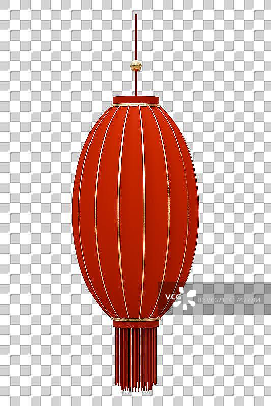 3D渲染红色中国风灯笼免抠元素图片素材