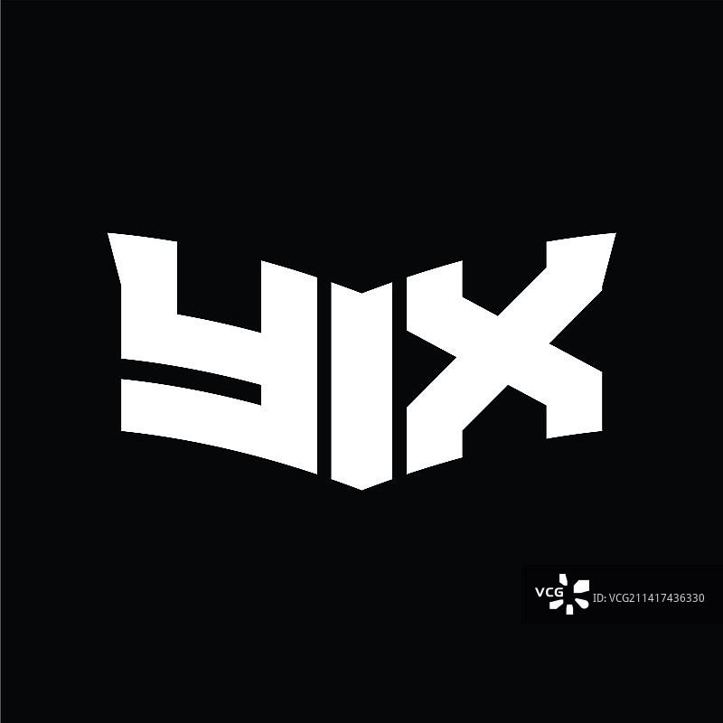 字母YX盾牌造型标志图片素材