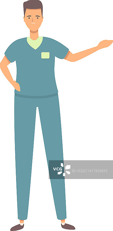 理疗师卡通图标：理疗按摩图片素材